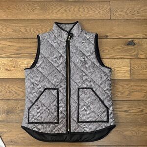 J. Crew Black and White Patterned Vest